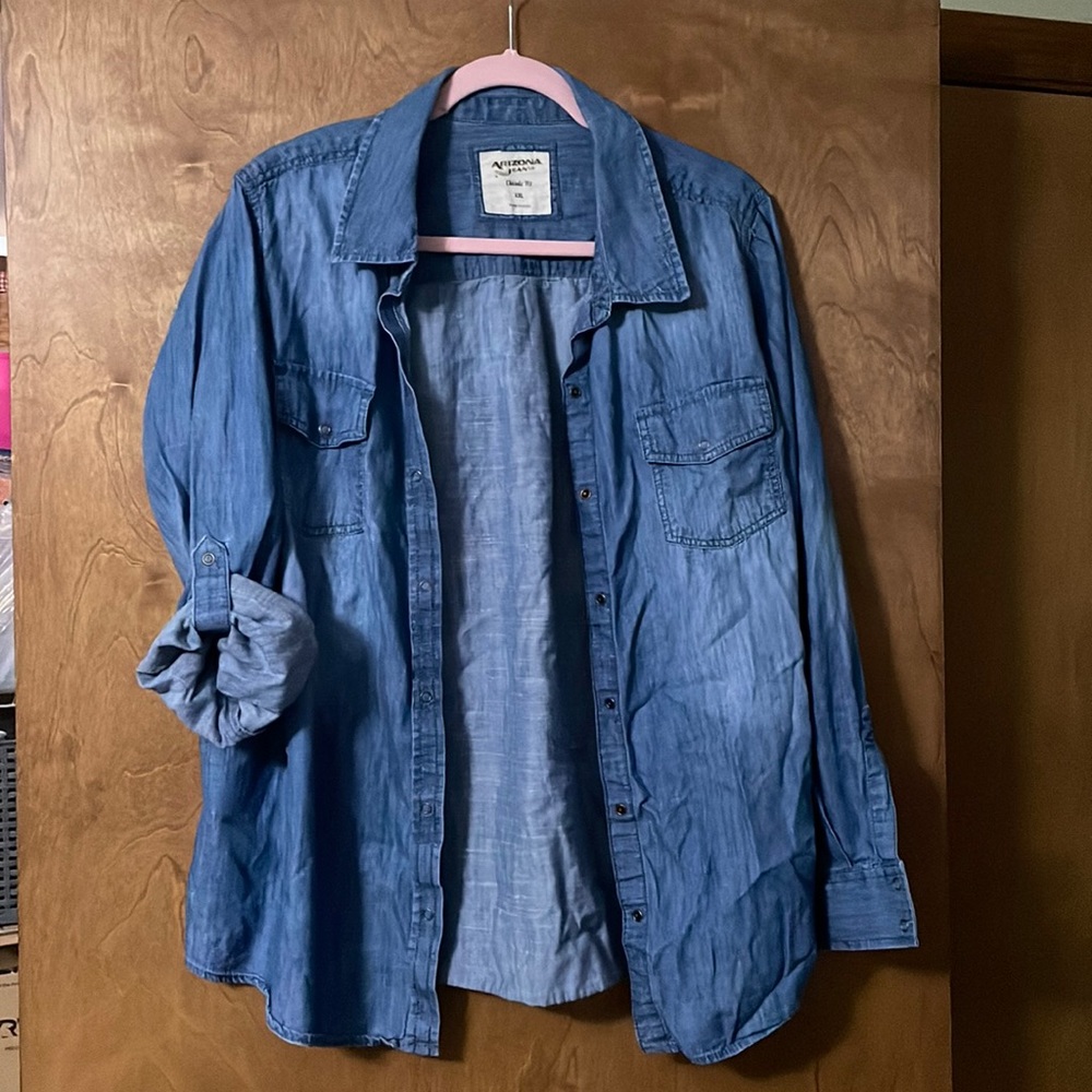 Arizona Dark Wash Denim Button Down Shirt